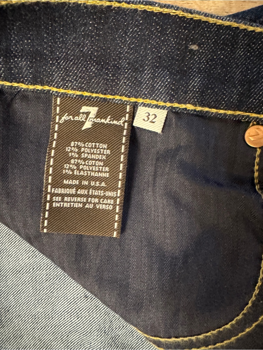 7 For All Mankind Dojo Jeans | Lightly Distressed Low Rise Wide Leg | Sz 32 - Picture 4 of 9